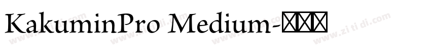 KakuminPro Medium字体转换